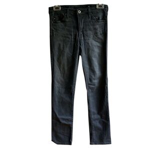 Ag Adriano Goldschmied Harper Essential Straight Leg Jeans Distressed Black Gray